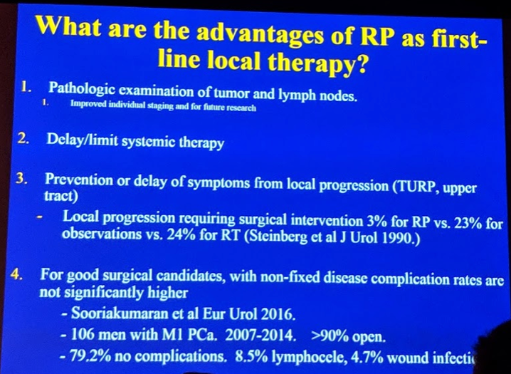 UroToday ESOU19 advantages of RP
