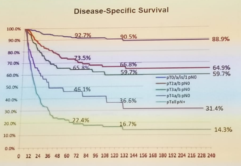 UroToday FOIU2018 Correlation of pathological T stage to disease specific survival
