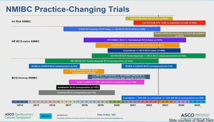 ASCO GU 2023 NextGeneration Therapies in NonmuscleInvasive Bladder Cancer