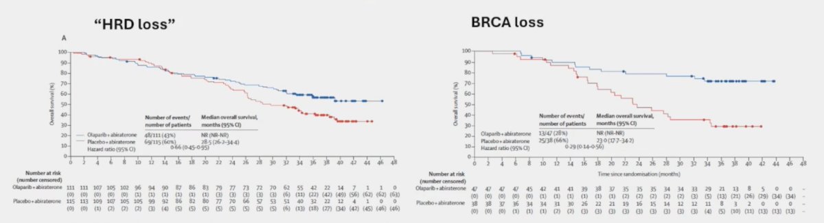 HRD loss and BRCA loss