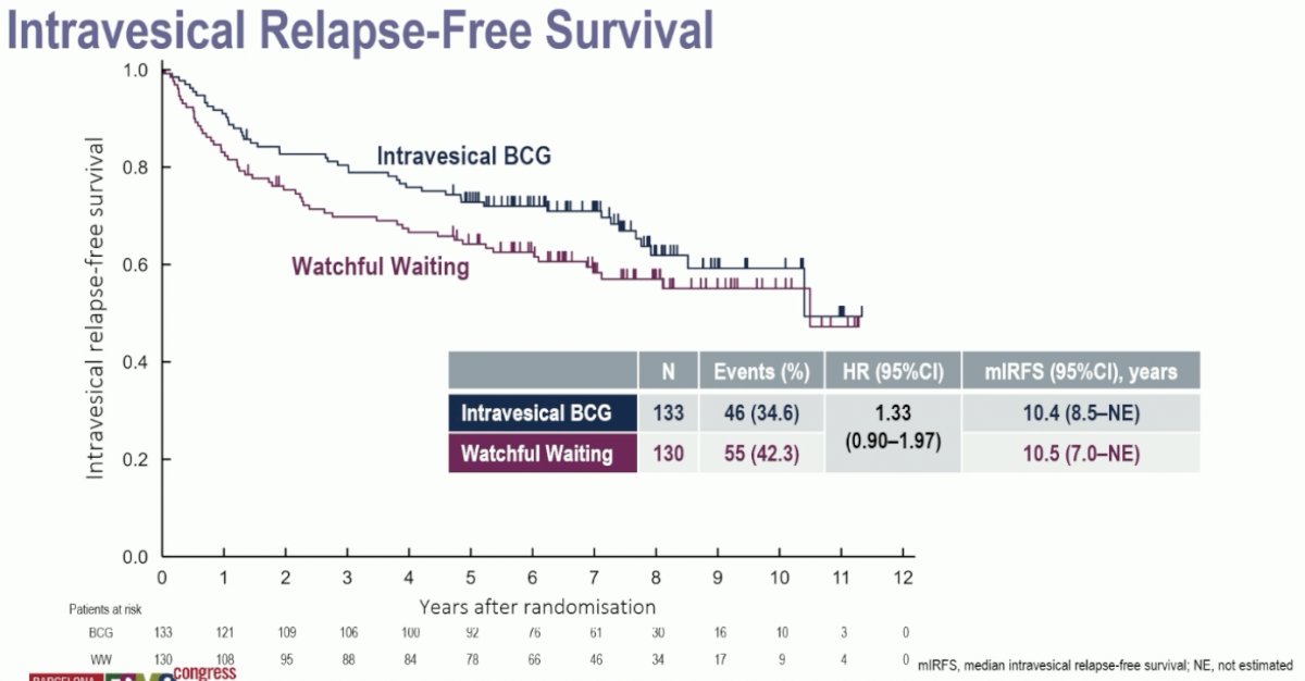 intravesical relapse-free survival,