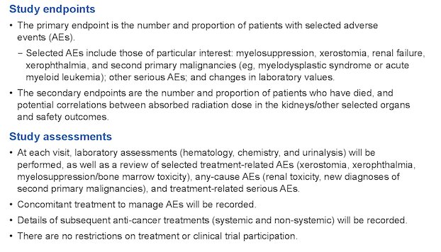 Following enrollment, patients will undergo baseline assessments, followed by evaluations every 6–8 months for up to 10 years after their first dose of ¹⁷⁷Lu-PSMA-617 or until death. Data collection will include physical and laboratory assessments, concomitant medications, and other anticancer therapies. Study endpoints and assessments are clearly described below