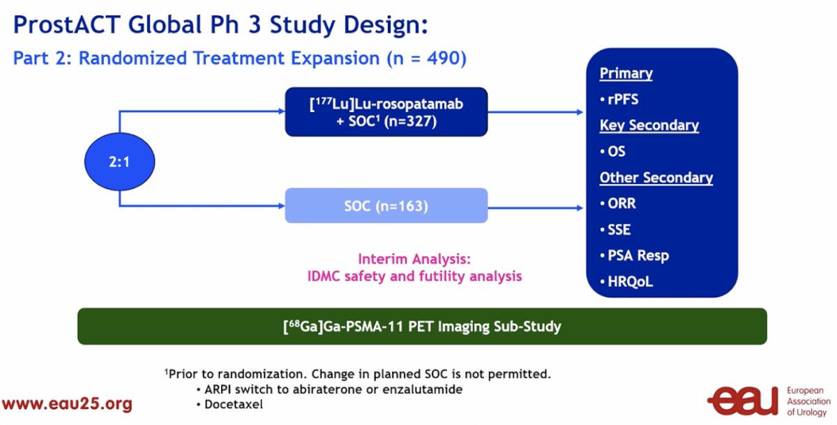 Part 2 is the randomized treatment expansion. Dr. Sollini mentioned the standard of care would be ARPI switch or docetaxel