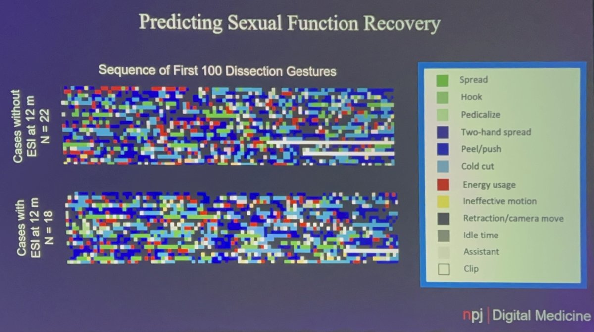 However, Dr. Hung explained, “If you plug them into specialized AI models that have memory of one gesture to the next, we can now predict with an 85% accuracy whether or not this patient will recover function.” AI can model sequences of dissection gestures during operations for patients who recovered versus those who did not regain erectile function at 12 months.