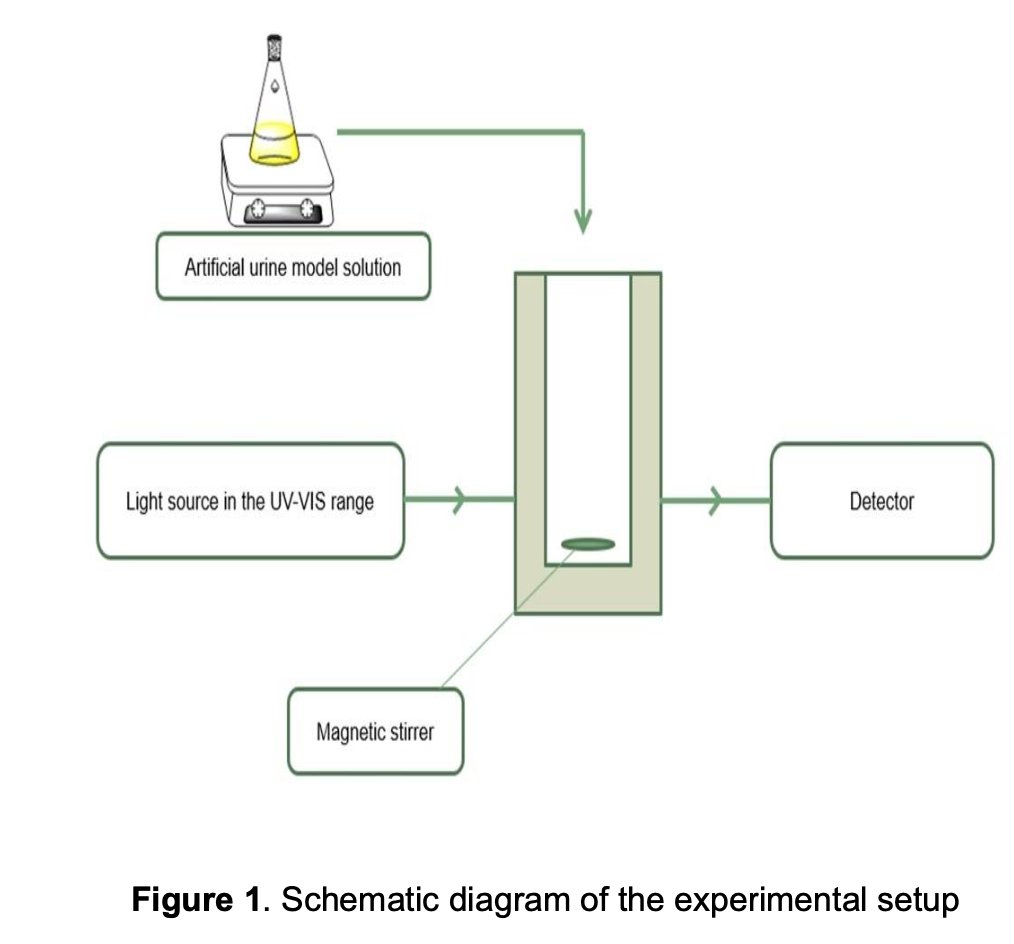 Dr. Lifshitz and his team utilized X-ray diffraction to analyze and verify UA stones obtained from patients who had undergone percutaneous nephrolithotomy. Urine spot tests were performed on healthy volunteers who had no stones to establish a mean urine UA saturation level. UV-Vis spectrophotometry was used to assess UA dissolution kinetics of undersaturated UA solutions of increasing concentration increments in an artificial urine solution setup at 37°C at pH values of 5.5, 6, 6.5, 7, and 7.2 (Figure 1).
