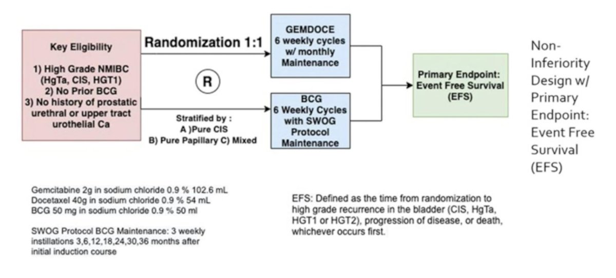 There are several strategies for the BCG shortage proposed by Dr. Agarwal. First, perhaps we can complete 4 weeks of BCG for induction instead of 6 based on the BCAN/COVID-19 expert opinion. However, the caveat is that 6 weeks are still important in those not previously immunized against mycobacterial antigens. Second, perhaps we can reserve maintenance BCG for high-risk patients (CIS, T1) and dose at 1/3 dose in order to be able to treat 3 patients concurrently. Third, perhaps we can reserve BCG for high risk patients, and treat intermediate-risk patients with intravesical chemotherapy in the first-line setting, which is supported by the AUA/SUO, EAU, and NCCN guidelines. Fourth, perhaps we can use primary intravesical chemotherapy for all patients. Dr. Agarwal notes that at the University of Chicago, during the BCG shortage, among BCG naïve patients treated with gemcitabine + docetaxel (16 HG Ta, 12 HG T1, 5 CIS), the 2-year recurrence-free survival rate was 88% for HG Ta, 80% for HG T1, and 80% for CIS. Ultimately, we await the results of the BRIDGE trial assessing BCG versus gemcitabine + docetaxel in high-risk BCG naïve non-muscle invasive bladder cancer: