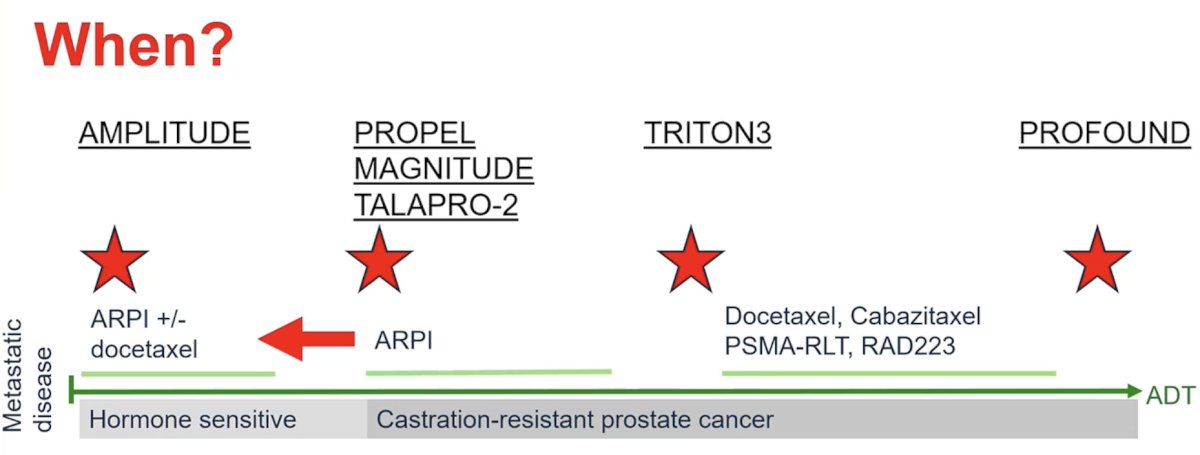 More recently, we have also seen PARP inhibitors move into the mHSPC disease space with the reporting of the AMPLITUDE [8] study:&nbsp;