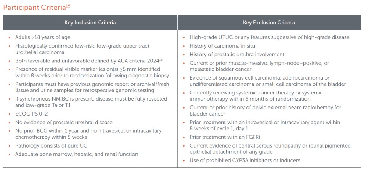 key eligibility criteria