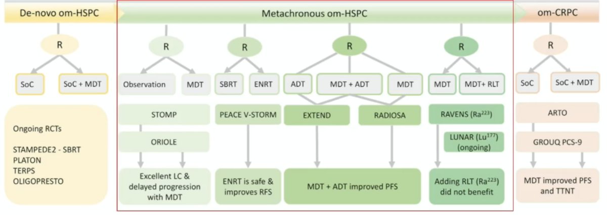 The following table summarizes the treatment landscape of metastasis-directed therapy in oligometastatic prostate cancer:&nbsp;