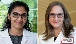 Pooja Ghatalia and Elizabeth Plimack